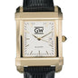 George Washington Men's Gold Quad with Leather Strap Shot #1
