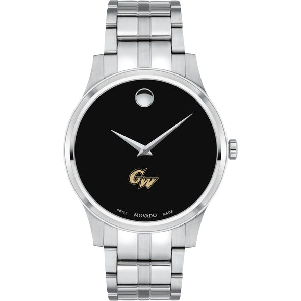 George Washington Men's Movado Collection Stainless Steel Watch with Black Dial Shot #2
