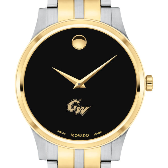 George Washington Men's Movado Collection Two-Tone Watch with Black Dial Shot #1