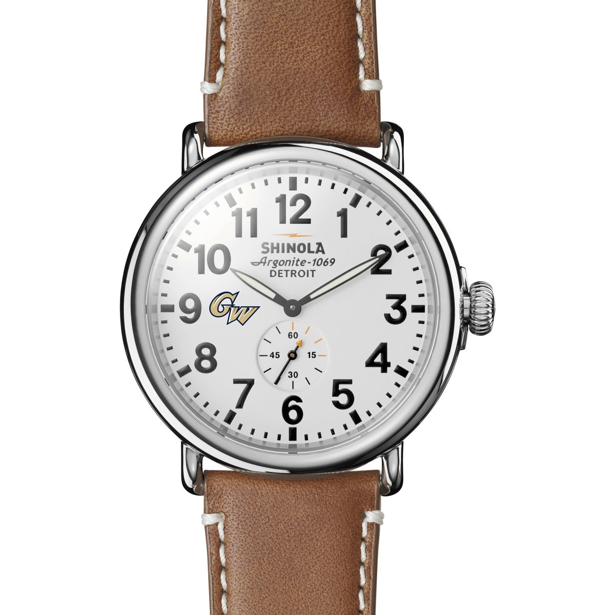 George Washington Shinola Watch, The Runwell 47 mm White Dial | M