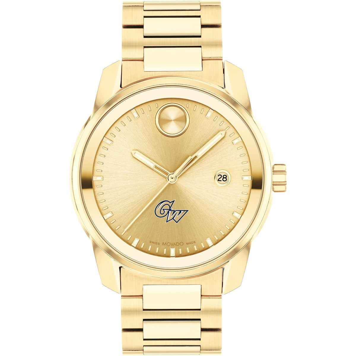 美品 MOVADO  ダイヤモンドベゼル マザーオブパール 腕時計　ゴールド george-washington-university-