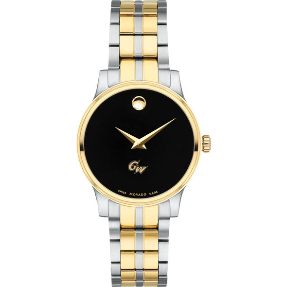 George Washington Women's Movado Collection Two-Tone Watch with Black Dial Shot #2