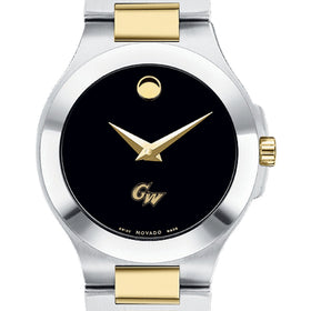George Washington Women&#39;s Movado Collection Two-Tone Watch with Black Dial Shot #1