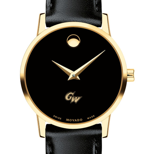 George Washington Women's Movado Gold Museum Classic Leather Shot #1