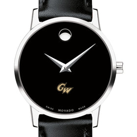 George Washington Women's Movado Museum with Leather Strap Shot #1