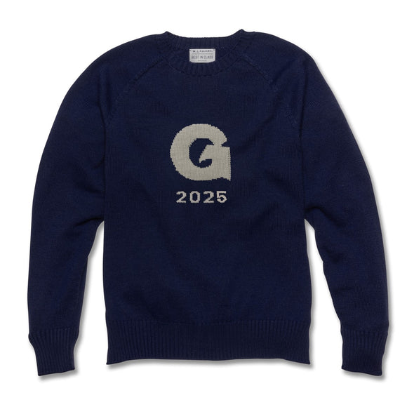 2025 Georgetown Class Year Navy Blue and Grey Sweater Shot #1
