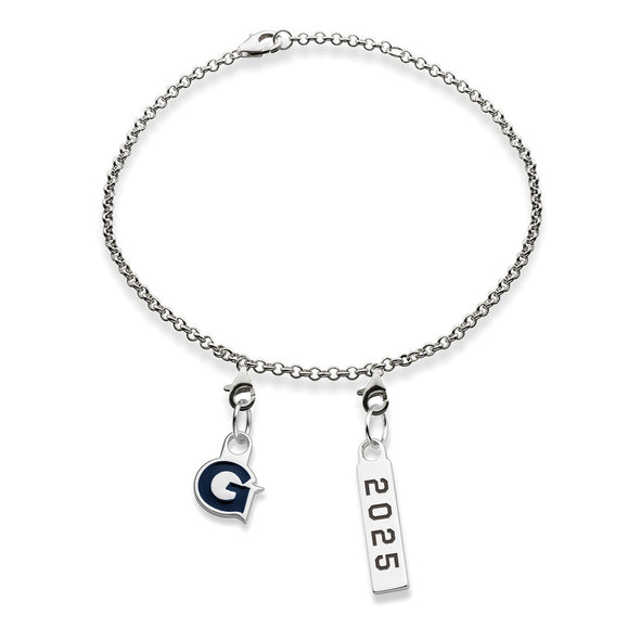 Georgetown Class Year Sterling Silver Anklet Shot #1