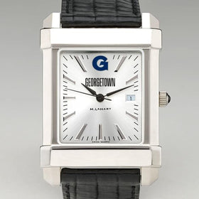 Georgetown Men&#39;s Collegiate Watch with Leather Strap Shot #1