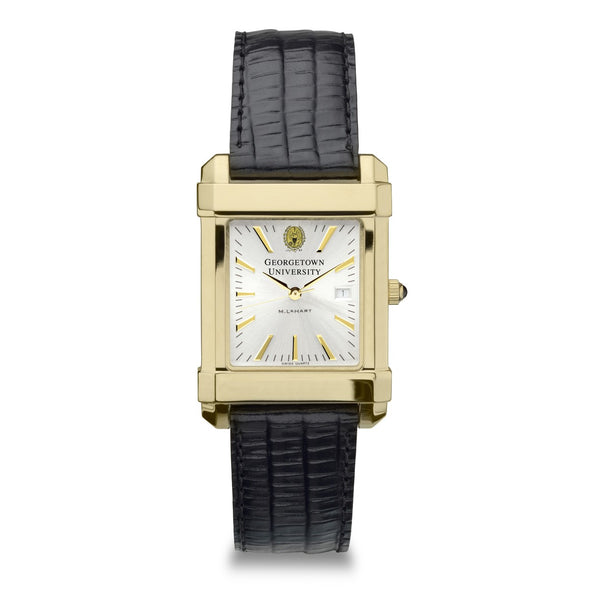 Georgetown Men's Gold Watch with 2-Tone Dial & Leather Strap at M.LaHart & Co. Shot #2