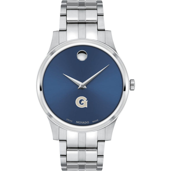 Georgetown Men's Movado Collection Stainless Steel Watch with Blue Dial Shot #2
