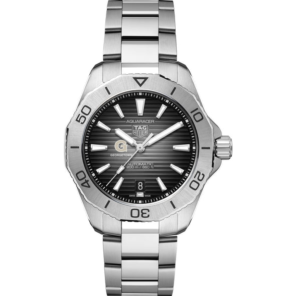Georgetown Men's TAG Heuer Steel Automatic Aquaracer with Black Dial Shot #2
