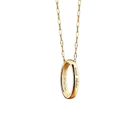 Georgetown Monica Rich Kosann "Carpe Diem" Poesy Ring Necklace in Gold Shot #1
