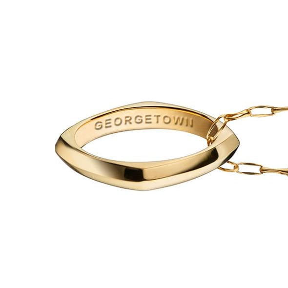 Georgetown Monica Rich Kosann Poesy Ring Necklace in Gold Shot #3