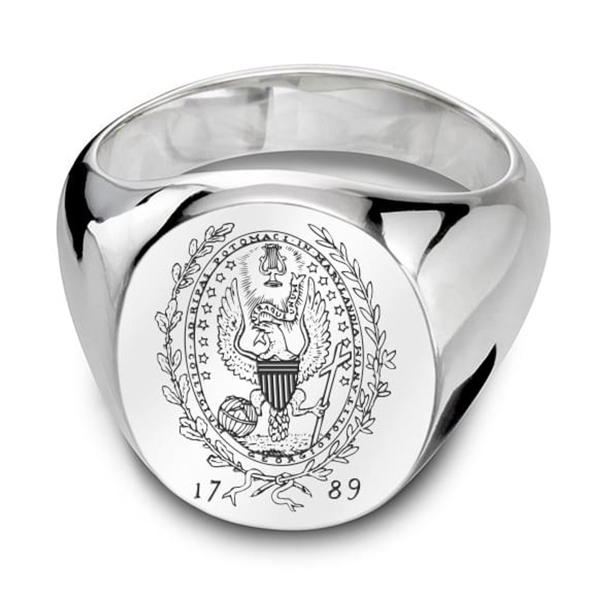 Sterling Silver Signet Ring, Oval - Polished – Marke Fine Jewelry