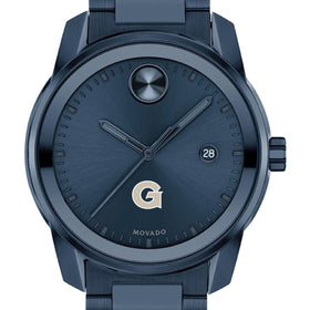 Georgetown University Men&#39;s Movado BOLD Blue Ion with Date Window Shot #1