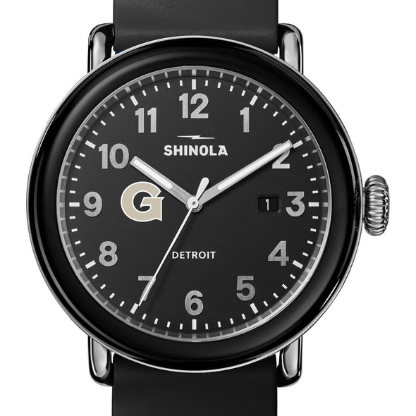 Georgetown University Shinola Watch, The Detrola 40 mm Black Dial at M.LaHart & Co. Shot #1