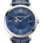 Georgia Men's Baume et Mercier 40mm Classima Quartz Watch with Blue Dial & Dark Blue Leather Strap Shot #1