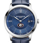 Georgia Men's Baume et Mercier 40mm Classima Quartz Watch with Blue Dial & Dark Blue Leather Strap Shot #1