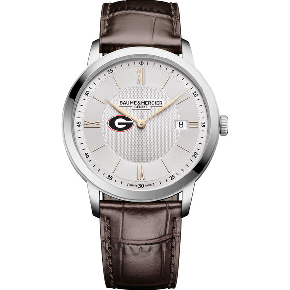 Georgia Men's Baume et Mercier 40mm Classima Quartz Watch with Silver Dial & Dark Brown Leather Strap Shot #2