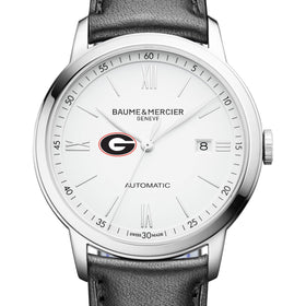 Georgia Men's Baume et Mercier 42mm Classima Automatic Watch with White Dial & Black Leather Strap Shot #1