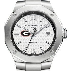 Georgia Men's Baume et Mercier 42mm Riviera Watch with White Dial & Bracelet Shot #1