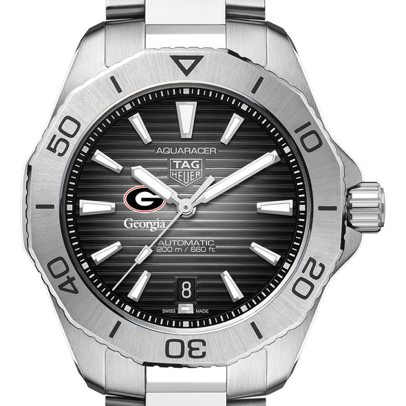 Georgia Men's TAG Heuer Steel Automatic Aquaracer with Black Dial Shot #1