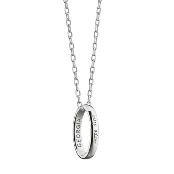 Georgia Monica Rich Kosann "Carpe Diem" Poesy Ring Necklace in Silver Shot #1
