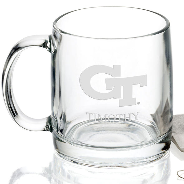 Georgia Tech 13 oz Glass Coffee Mug Shot #2