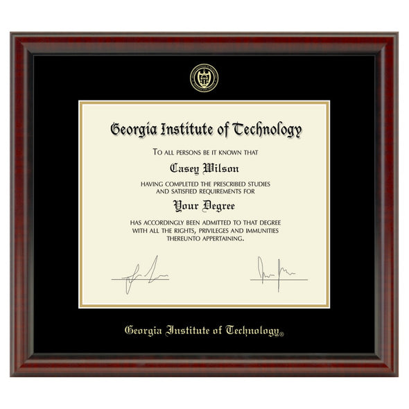 Georgia Tech Diploma Frame, the Fidelitas Shot #1