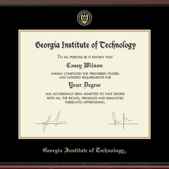 Georgia Tech Diploma Frame, the Fidelitas Shot #2