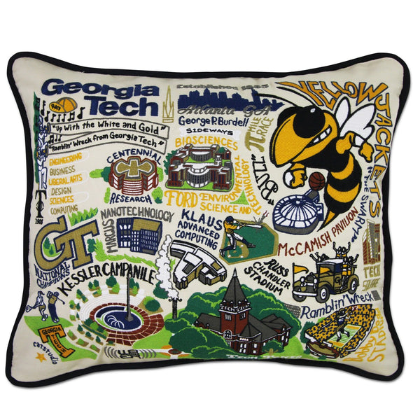 Georgia Tech Embroidered Pillow Shot #1