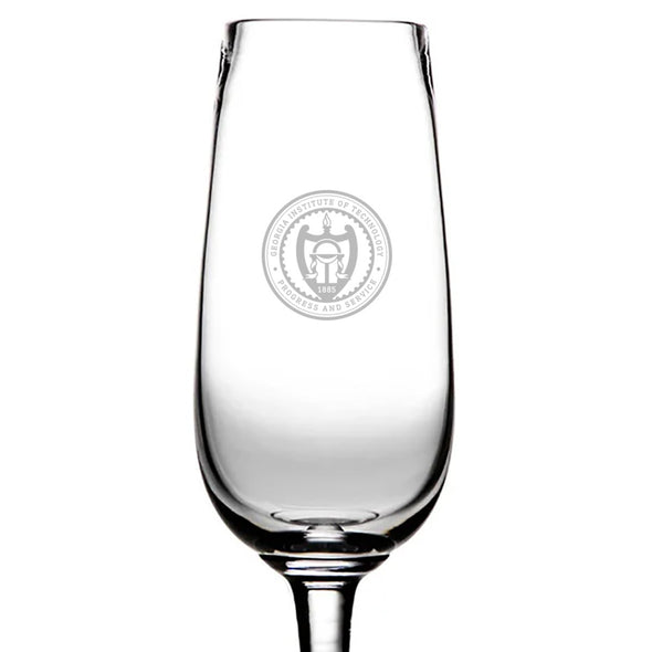 Georgia Tech Flute Glasses by Simon Pearce Shot #2