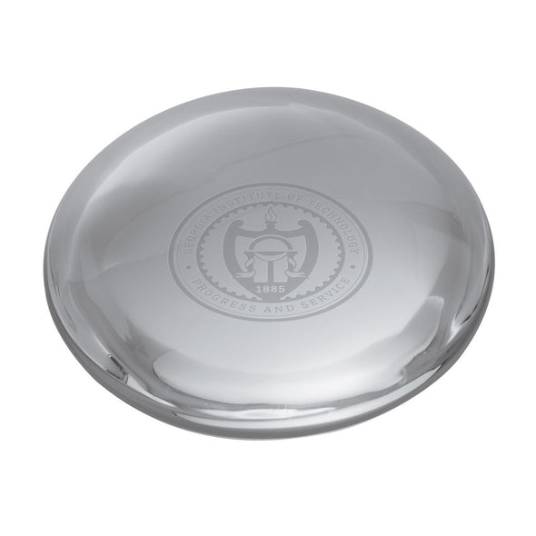 Georgia Tech Glass Dome Paperweight by Simon Pearce Shot #2