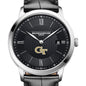 Georgia Tech Men's Baume et Mercier 40mm Classima Quartz Watch with Black Dial & Black Leather Strap Shot #1