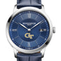 Georgia Tech Men's Baume et Mercier 40mm Classima Quartz Watch with Blue Dial & Dark Blue Leather Strap Shot #1