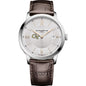 Georgia Tech Men's Baume et Mercier 40mm Classima Quartz Watch with Silver Dial & Dark Brown Leather Strap Shot #2