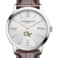 Georgia Tech Men's Baume et Mercier 42mm Classima Watch with Silver Dial & Brown Leather Strap Shot #1
