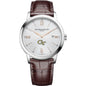Georgia Tech Men's Baume et Mercier 42mm Classima Watch with Silver Dial & Brown Leather Strap Shot #2