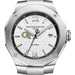 Georgia Tech Men's Baume et Mercier 42mm Riviera Watch with White Dial & Bracelet