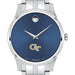 Georgia Tech Men's Movado Collection Stainless Steel Watch with Blue Dial