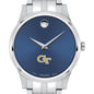 Georgia Tech Men's Movado Collection Stainless Steel Watch with Blue Dial Shot #1