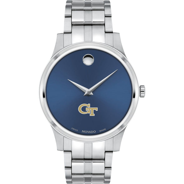 Georgia Tech Men's Movado Collection Stainless Steel Watch with Blue Dial Shot #2