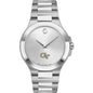 Georgia Tech Men's Movado Collection Stainless Steel Watch with Silver Dial Shot #2