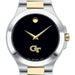 Georgia Tech Men's Movado Collection Two-Tone Watch with Black Dial
