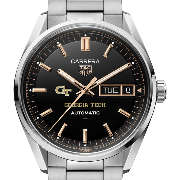 Georgia Tech Men's TAG Heuer Carrera Day-Date Automatic with Black Dial Shot #1