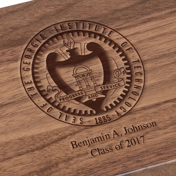 Georgia Tech Solid Walnut Desk Box - Graduation Gift Selection | M ...