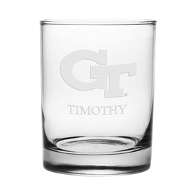 Georgia Tech Tumbler Glasses - Set of 2 Made in USA Shot #1