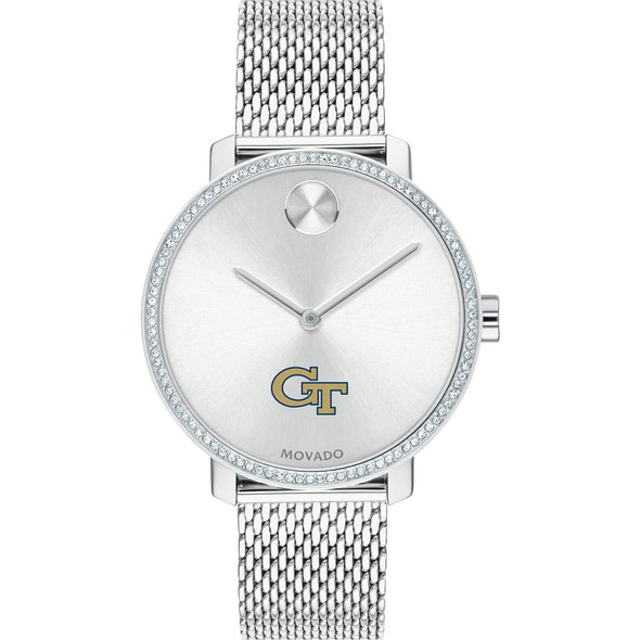 Georgia Tech Women's Movado Bold with Crystal Bezel & Mesh Bracelet Shot #2