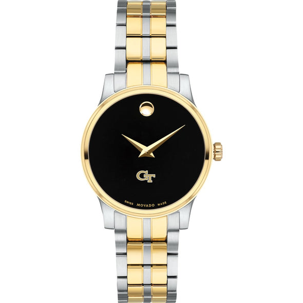 Georgia Tech Women's Movado Collection Two-Tone Watch with Black Dial Shot #2