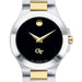 Georgia Tech Women's Movado Collection Two-Tone Watch with Black Dial